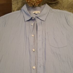 Calvin Klein Men's Blue Casual Collar Short Sleeve Shirt